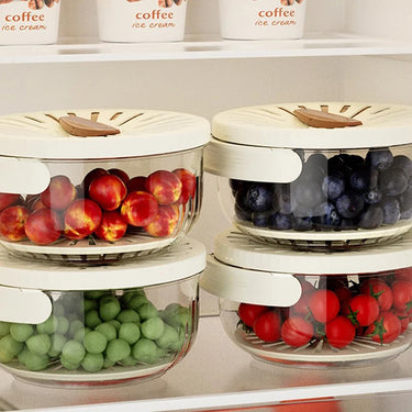 Multifunctional Fruit Vegetable Washing Drain Basket Foldable Handle Crisper Storage Bowl